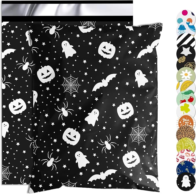 Halloween Poly Mailer 14.5x19 Inch 50 Pcs, Waterproof and Tear-Resistant by JOWLROEL