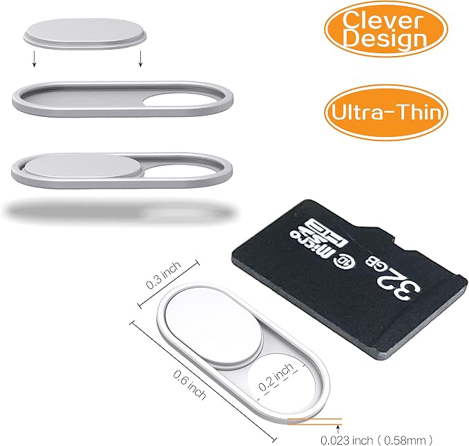 imluckies Metal Webcam Cover Slide, 0.023in Camera Cover - Image 2