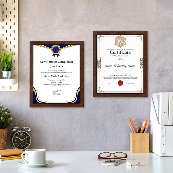 FIXSMITH 8.5x11 Diploma Frame, 6 Pack Certificate Frame - Image 6