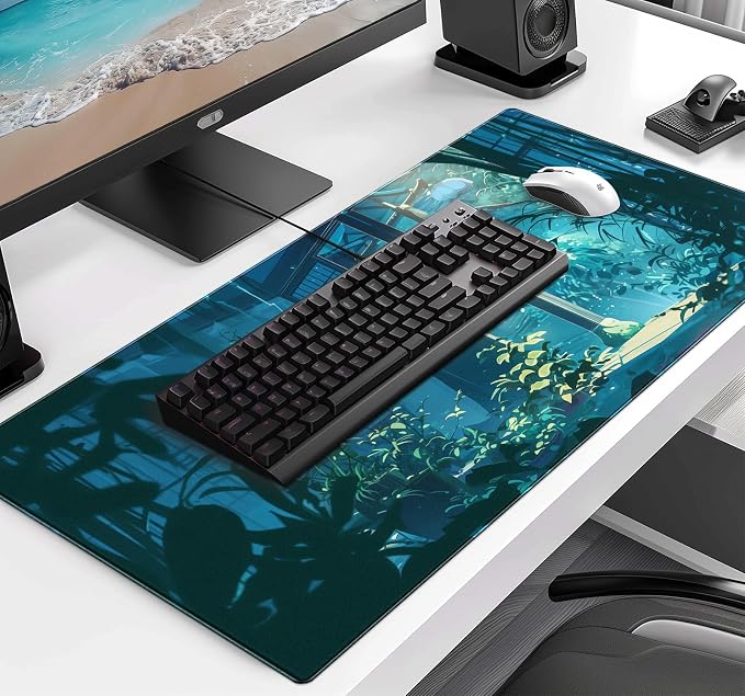 Tropical Plants XL Extended Gaming Keyboard Pad Computer Non Slip Mouse Pad | - Image 3