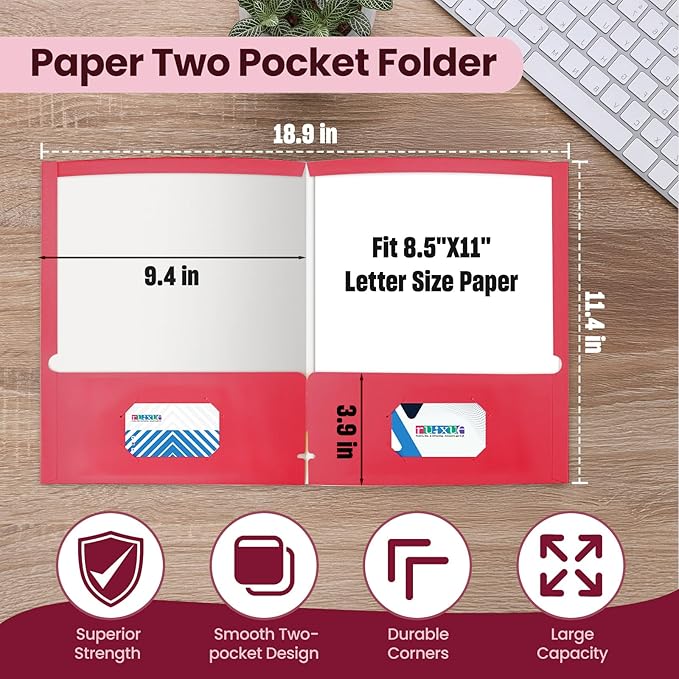 BIBRADAA® 100 Packs Color Folders - Image 2