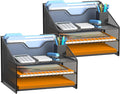 Samstar 2 Pack Mesh Desk File Organizer Letter Tray Holder, Desktop File Folder by Samstar