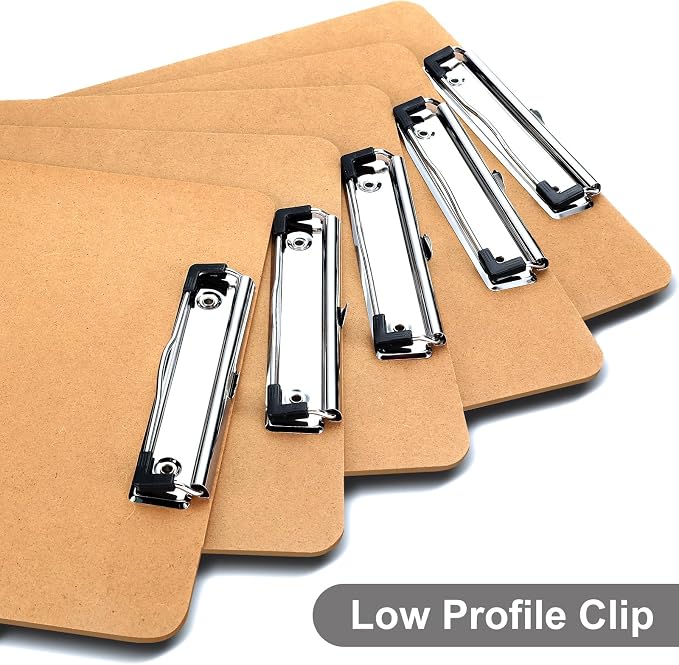 Wood Clipboards 40 Pack, Letter Size Hardboard Clip Board 8.5x11 | A4 Standard - Image 4