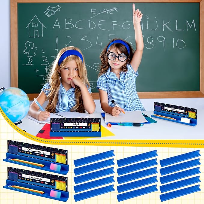 PerKoop 35 Pcs Classroom Desk Name Plates Holder Set Index Cards Storage - Image 5