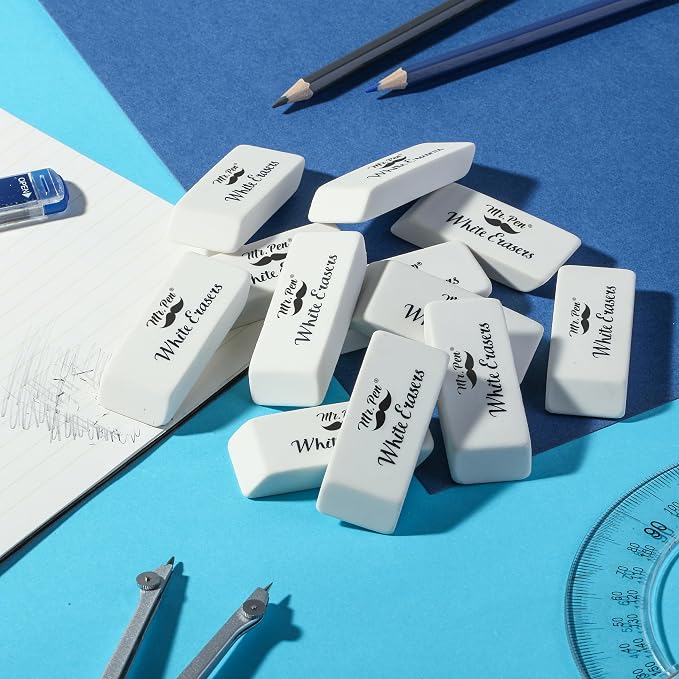 Mr. Pen- White Pencil Eraser, 24 Pack | Large Latex Free Block Erasers Bulk - Image 6