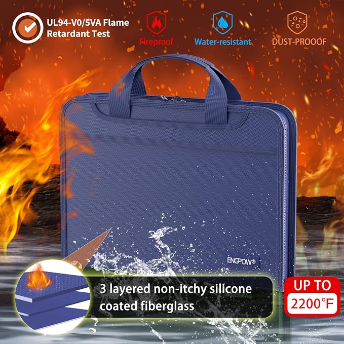 ENGPOW Accordion File Organizer, Fireproof Expanding File Folder - Image 2