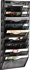 EASEPRES 10 Pocket Mesh Hanging Wall File Organizer, Wall Mounted Mail Paper by EASEPRES