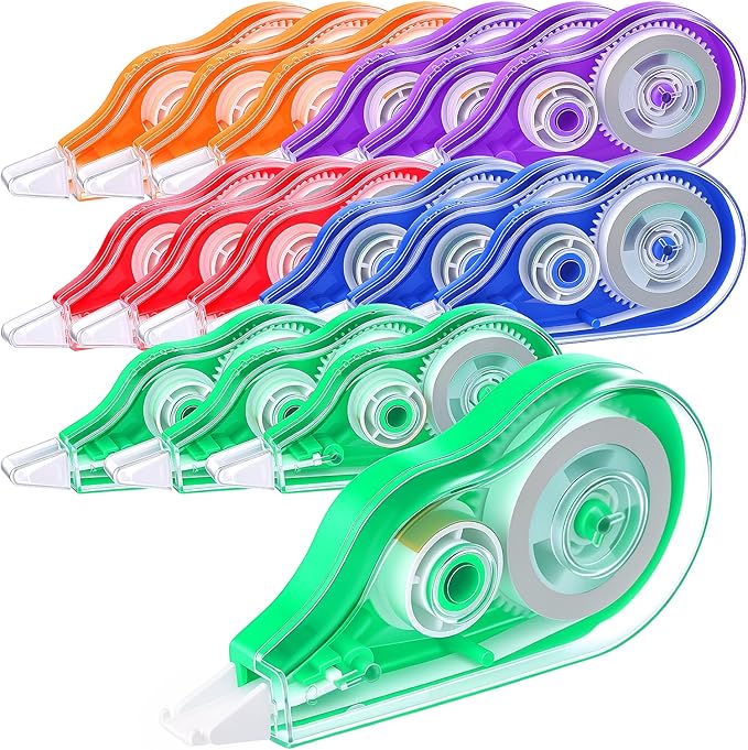 BESARME 15 Pack Correction Tape, Colorful Correction Tape Bulk by BESARME
