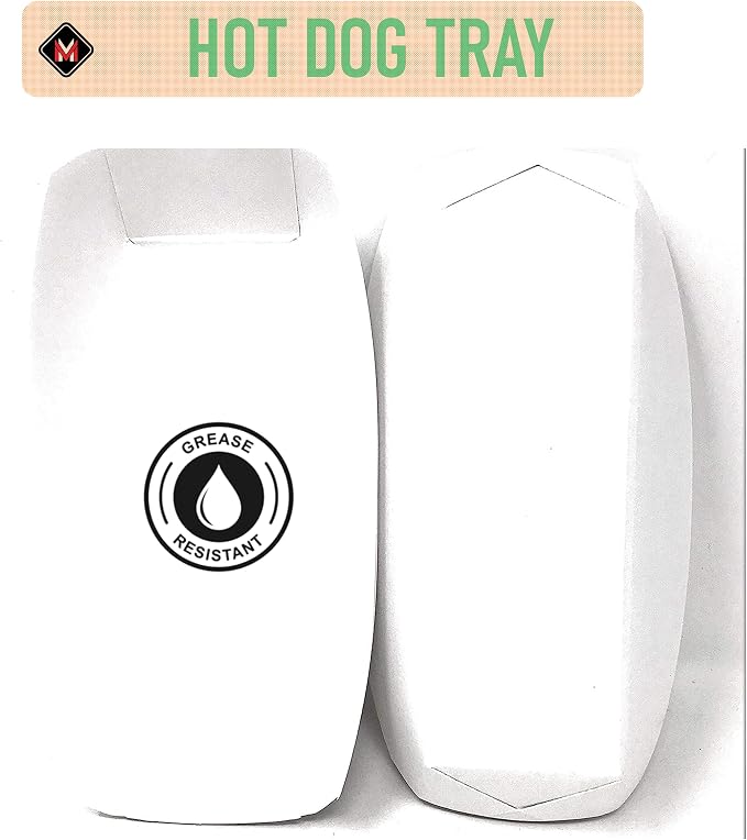Mr Miracle 7 Inch Paper Hot Dog Tray in White. Pack of 25. Disposable, - Image 5