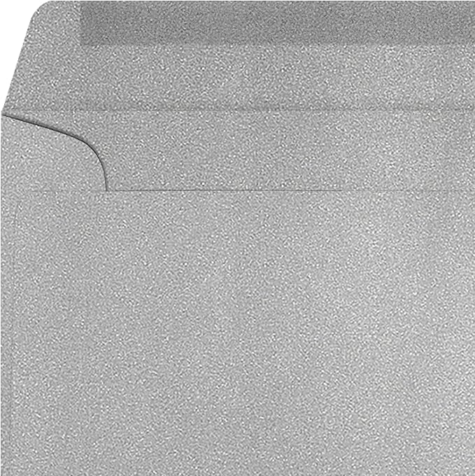LUXPaper 9 x 12 Booklet Envelopes | Silver Metallic | 80lb. Text | 500 Qty - Image 4