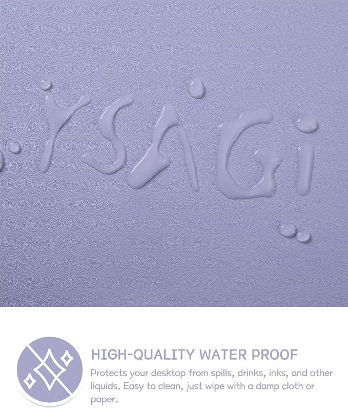 YSAGi Non-Slip Leather Desk Pad, Waterproof Laptop Computer Desk Keyboard Mat - Image 3
