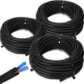 Sasylvia 1/4", 3/8" x 150ft Split Wire Loom Tubing Assortment Black Flexible by Sasylvia