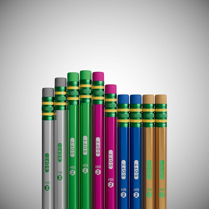 Ticonderoga Wooden Pencils, Pre-Sharpened, #2 HB Soft, Metallic Colors - Image 8