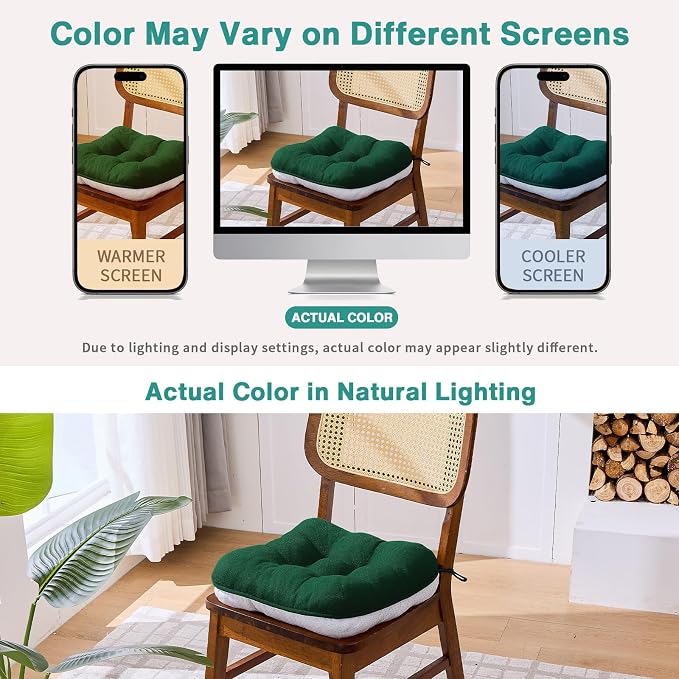 BETU Chair Cushions for Dining Chairs Set of 6, 3.5" Thick Kitchen Table Chair - Image 6