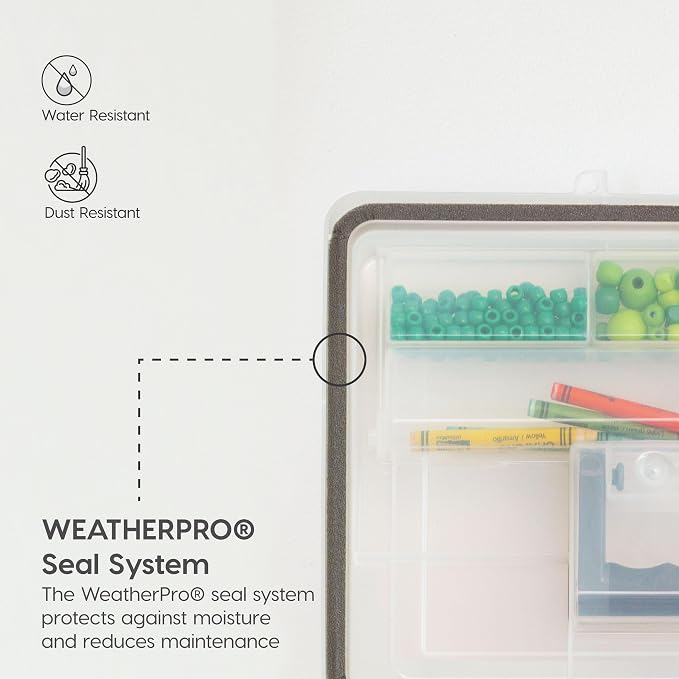 IRIS USA File Box WeatherPro Portable File Organizer Plastic File Box - Image 3
