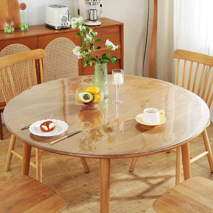 Warmstar Round Clear Table Protector, 40Inch 2mm Thick PVC Tablecloth by Warmstar
