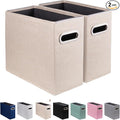 2 Pack Letter Size File Storage Box Collapsible, Fabric Hanging File Folders by ComfortKeeper
