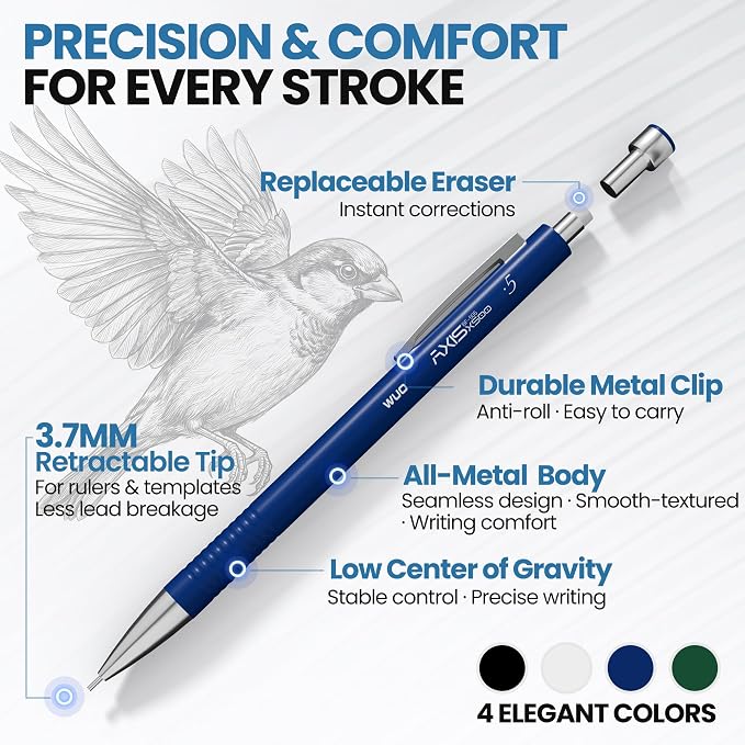 WUO 8PCS Mechanical Pencil Set - Image 3