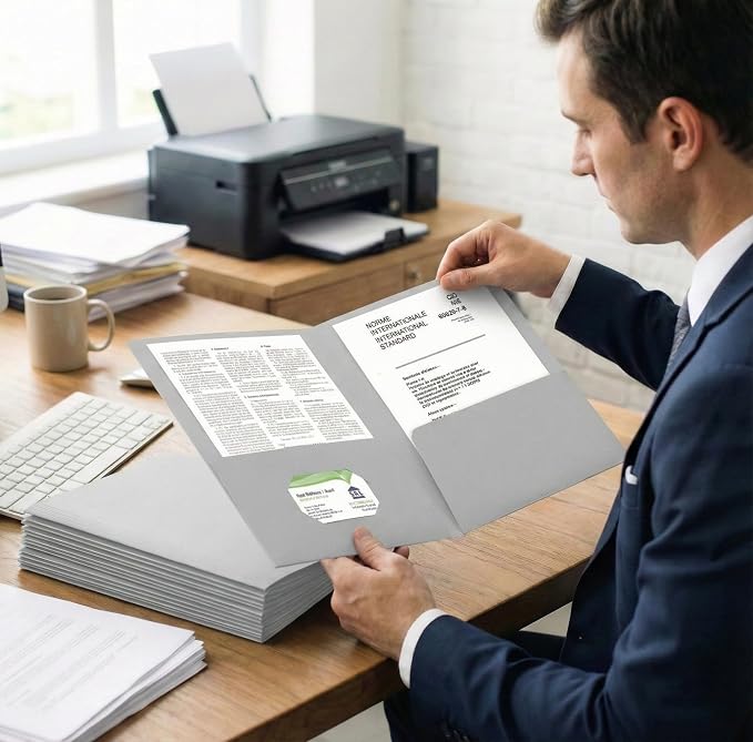 Zzrywuty 100 Packs Two Pocket File Folders - Image 6