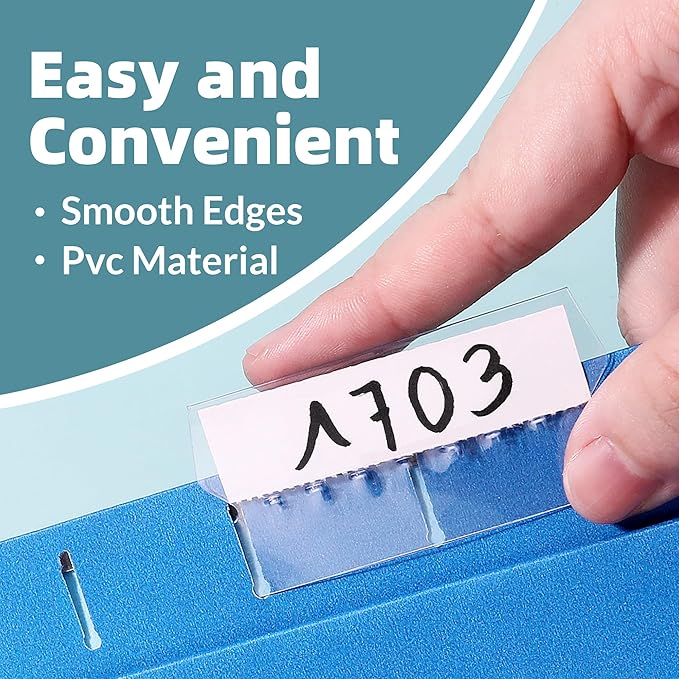 File Folder Tabs, SUNEE 50 Sets Hanging File Folder Labels Tabs and Inserts - Image 3