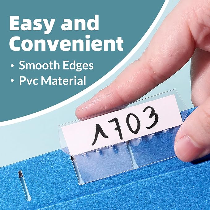 File Folder Tabs, SUNEE 100 Sets Hanging File Folder Labels Tabs and Inserts - Image 3