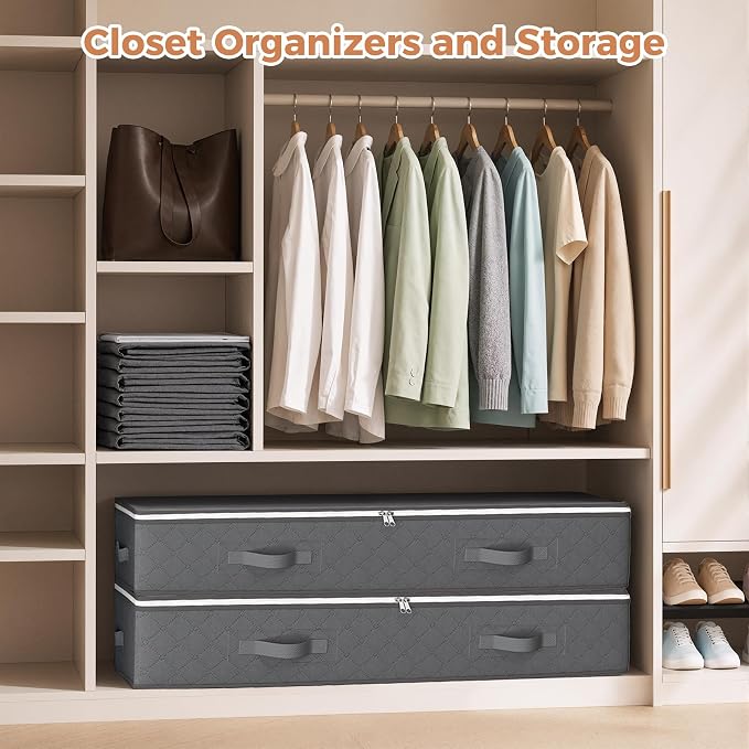 90L Under Bed Storage Containers, Large Capacity Underbed Storage Bags Organizer - Image 4
