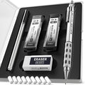 Nicpro Blocky Gear 0.5 mm Mechanical Pencil Set in Case, Metal Pencil by Nicpro