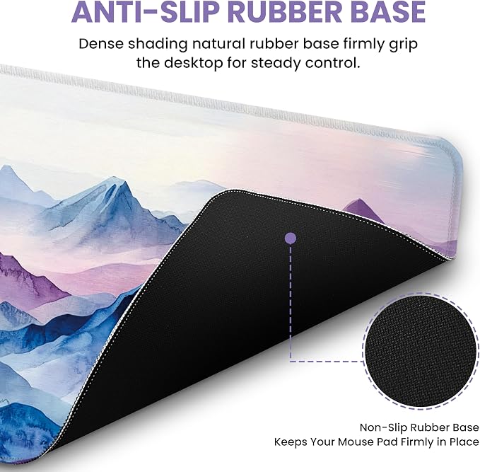 Aesthetic Desk Mat, Cute Distant Peaks Desk Pad Protector - Image 3