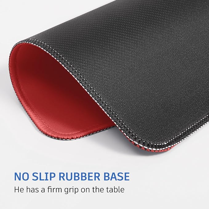 red Mouse Pad, Nice and Cute Mouse Pad, Splash-Proof Textured 10.2 x 8.2Inch - Image 5