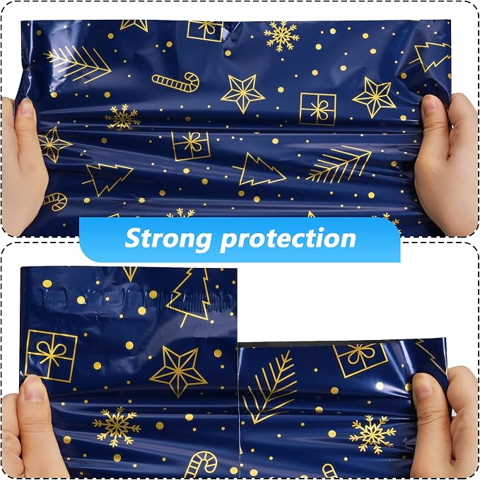 Christmas Poly Mailer 6x9 Inch 100 Pcs, Waterproof and Tear-Resistant Shipping - Image 4
