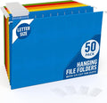 50 Pack Hanging File Folders Letter Size 8.5 x 11 by Juzari