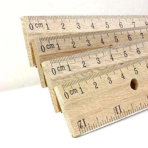 BAZIC Products 12 in Wooden Ruler, Inch & Metric, 24-Box | 12 in; clear inch - Image 2