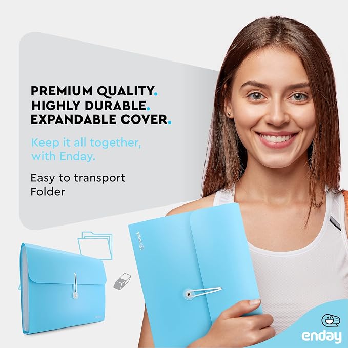 Accordion File Organizer, 13 Pocket Expanding File & Cover Folder - Image 2