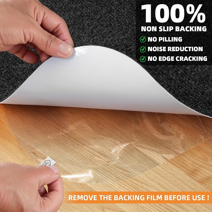 Office Chair Mat for Hardwood and Tile Floor, Non-Slip Floor Protector - Image 4