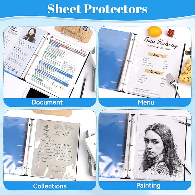 100 Pack Sheet Protectors for 3 Ring Binder - Image 7