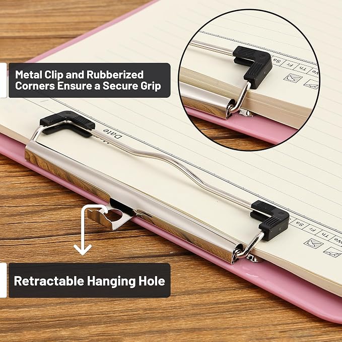 Mr. Pen- Plastic Clipboard, 12.5" x 9", 2 Pack, Clipboard Plastic | Low-Profile - Image 3
