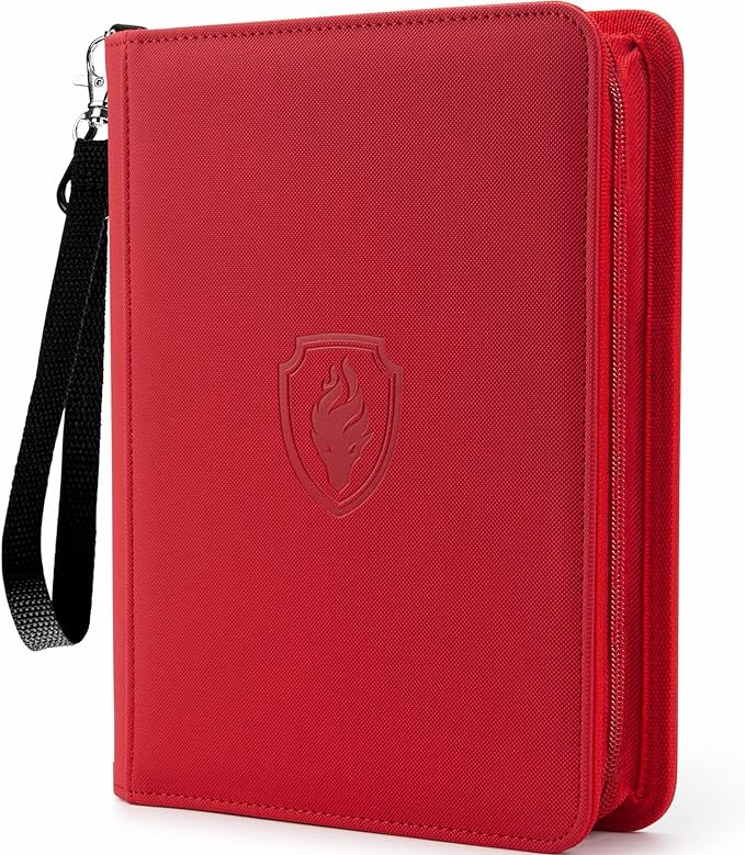 Fabmaker Premium 4 Pocket Zip Card Binder, Trading Card Binder by Fabmaker