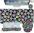 LIMKRIAN Dog Paw Mouse Pad Set XXL Large Desk Mat Pad, Cute Ergonomic Mouse Pad by LIMKRIAN