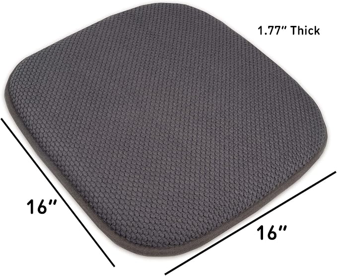 Sweet Home Collection Cushion Memory Foam Chair Pads Honeycomb Nonslip Back - Image 4