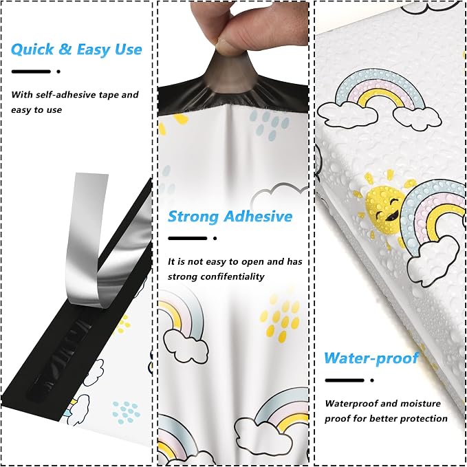 Poly Mailer 12x15.5 Inch 50 Pcs, Waterproof and Tear-Resistant Shipping Bags - Image 3