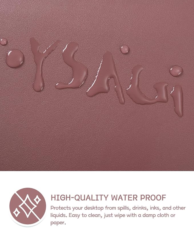 YSAGi Non-Slip Leather Desk Pad L Size, Waterproof Laptop Computer Desk - Image 4
