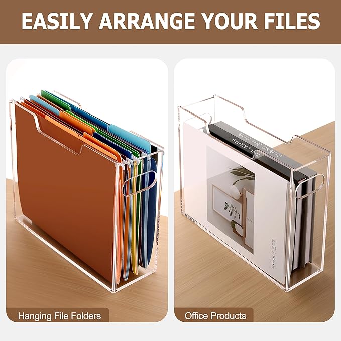 Acrylic File Folder Organizer, Desktop File Holder - Image 6
