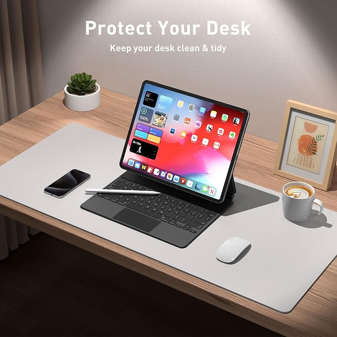 Aothia Large PU Leather Desk Pad Protector – Non-Slip Mouse Pad & Writing Mat - Image 4