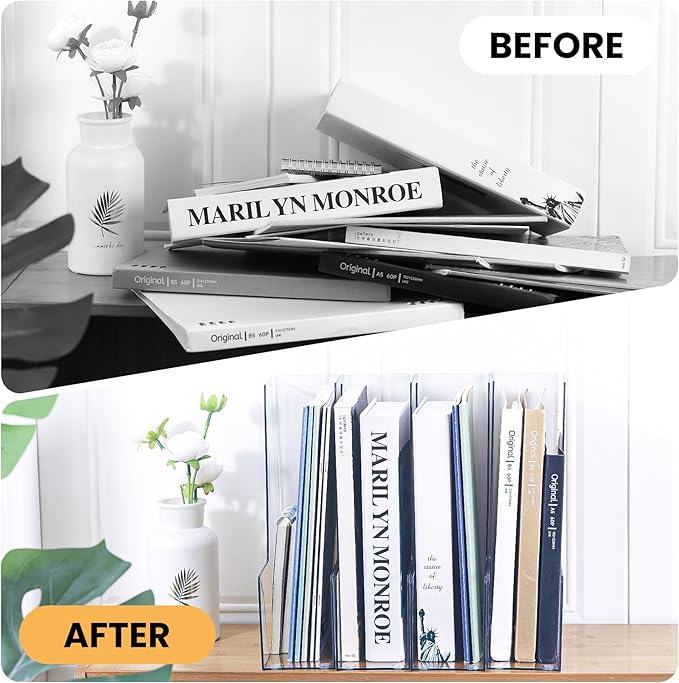 LALOBLUE Vertical Magazine File Holder, 4 Pack | Plastic, Holds Magazines - Image 3