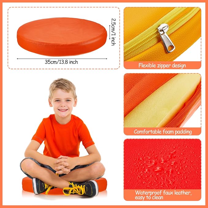 Juexica 12 Pcs Extra Thick Flexible Seating Floor Cushion Assorted Colored - Image 2