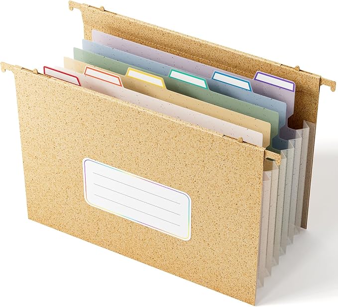 EcoStash Wheat Straw Expanding Hanging File Folders, 1.2" Accordion Pockets - Image 7