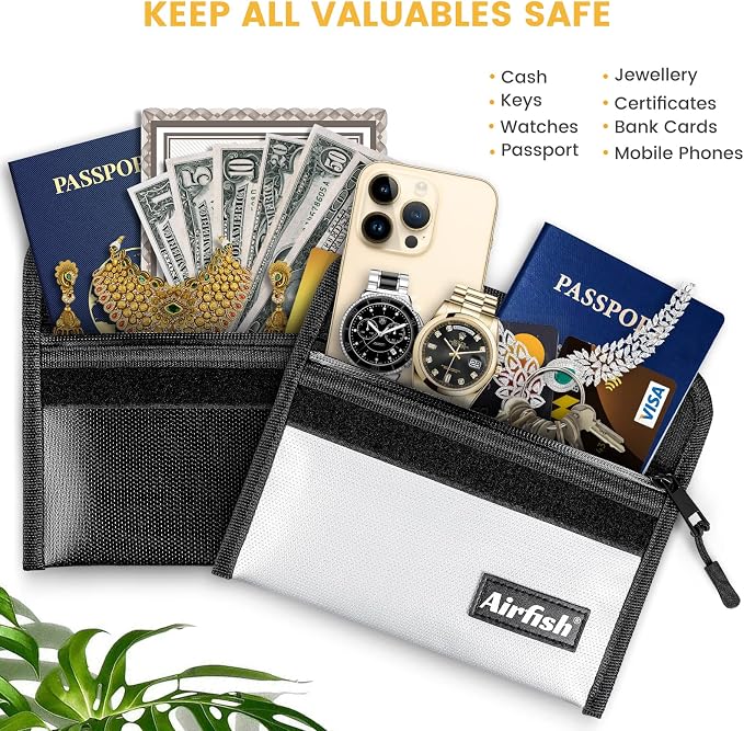Fireproof Money Wallet, 5 x 8 inches, Waterproof Cash Wallet - Image 3