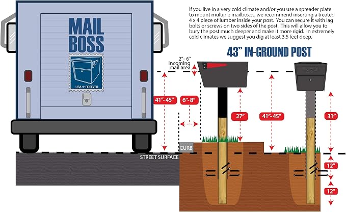 Mail Boss 7123, Bronze In-Ground Mounting Post, - Image 8