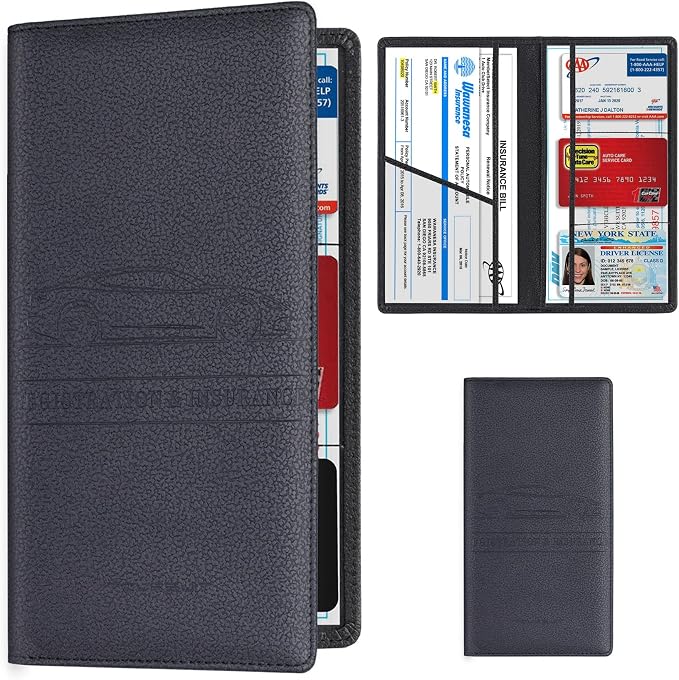 TOURSUIT Car Registration and Insurance Card Holder, Vehicle License Document by TOURSUIT