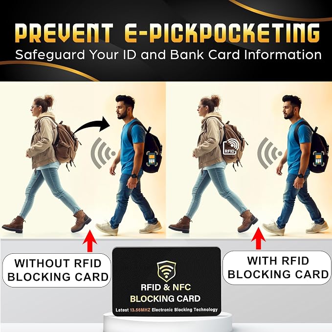 SaiTech IT 4 Pack RFID Blocking Card, One Card Protects Entire Wallet Purse - Image 3